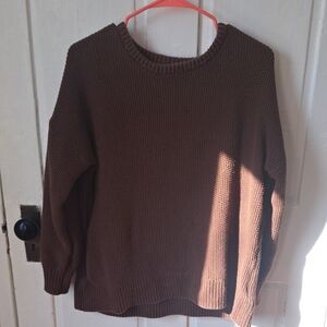 Old Navy Women's Brown Crew Neck Sweater